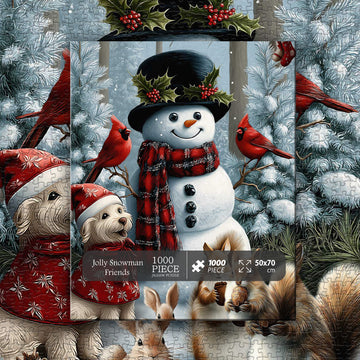Jolly Snowman Friends Jigsaw Puzzle 1000 pezzi